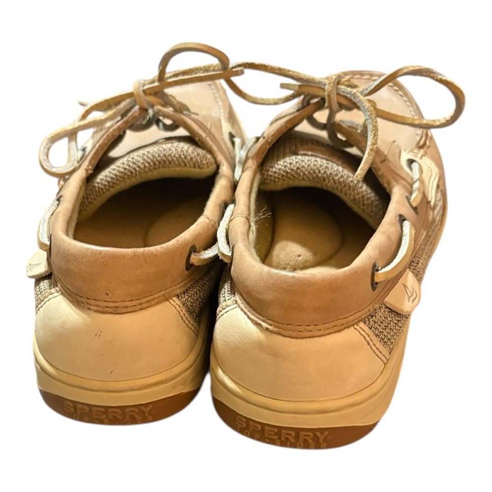 Sperry Women's Bluefish 2-Eye boat shoes in a tan color. Size 9 - Picture 6 of 8